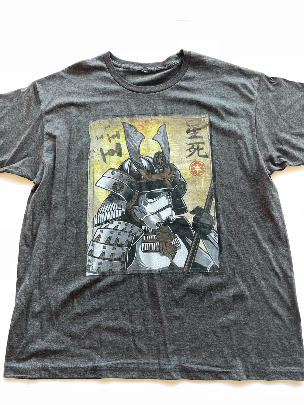 Star Wars Samurai Storm Trooper dark gray shirt NWOT - Picture 2 of 6